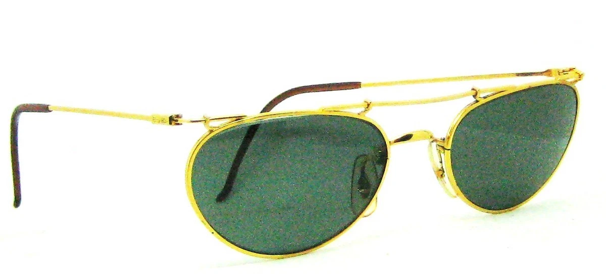 Ray-Ban Gold Oval Vintage Sunglasses for sale | eBay