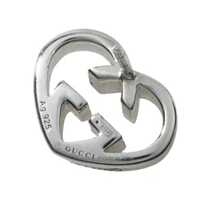 Boucles d'oreilles GUCCI imbriquées coeur G argent femme accessoires avec boite