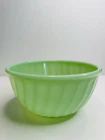 Anchor Hocking Fire King Vintage 7” Jadeite Green Swirl Bowl Made in USA