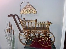 Vintage Baby Doll Carriage 2-8 and 1-7 Wheels In Great Shape