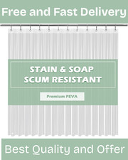 Clear Shower Curtain Liner 5g Heavy Duty PEVA Waterproof with 72''x72" New