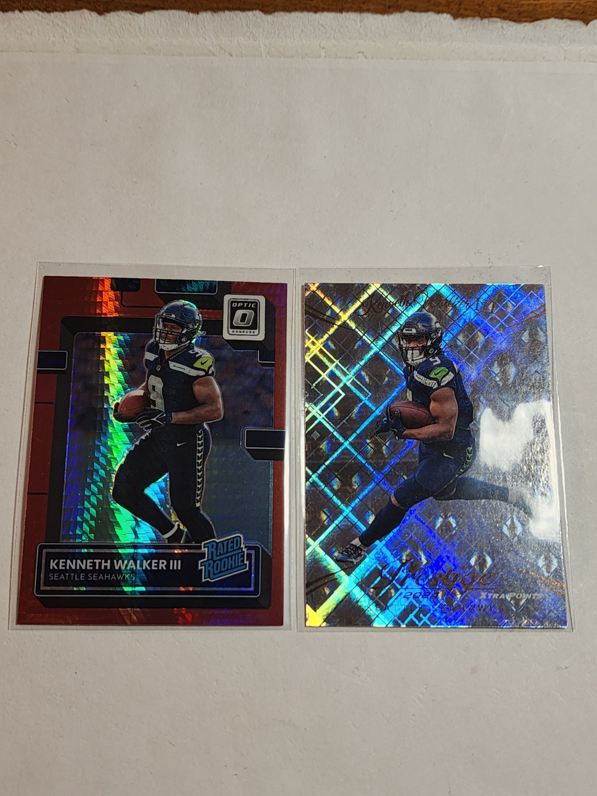 Kenneth Walker 2022 Optic Football Red Hyper Fanatics Exclusive Rated Rookie#218