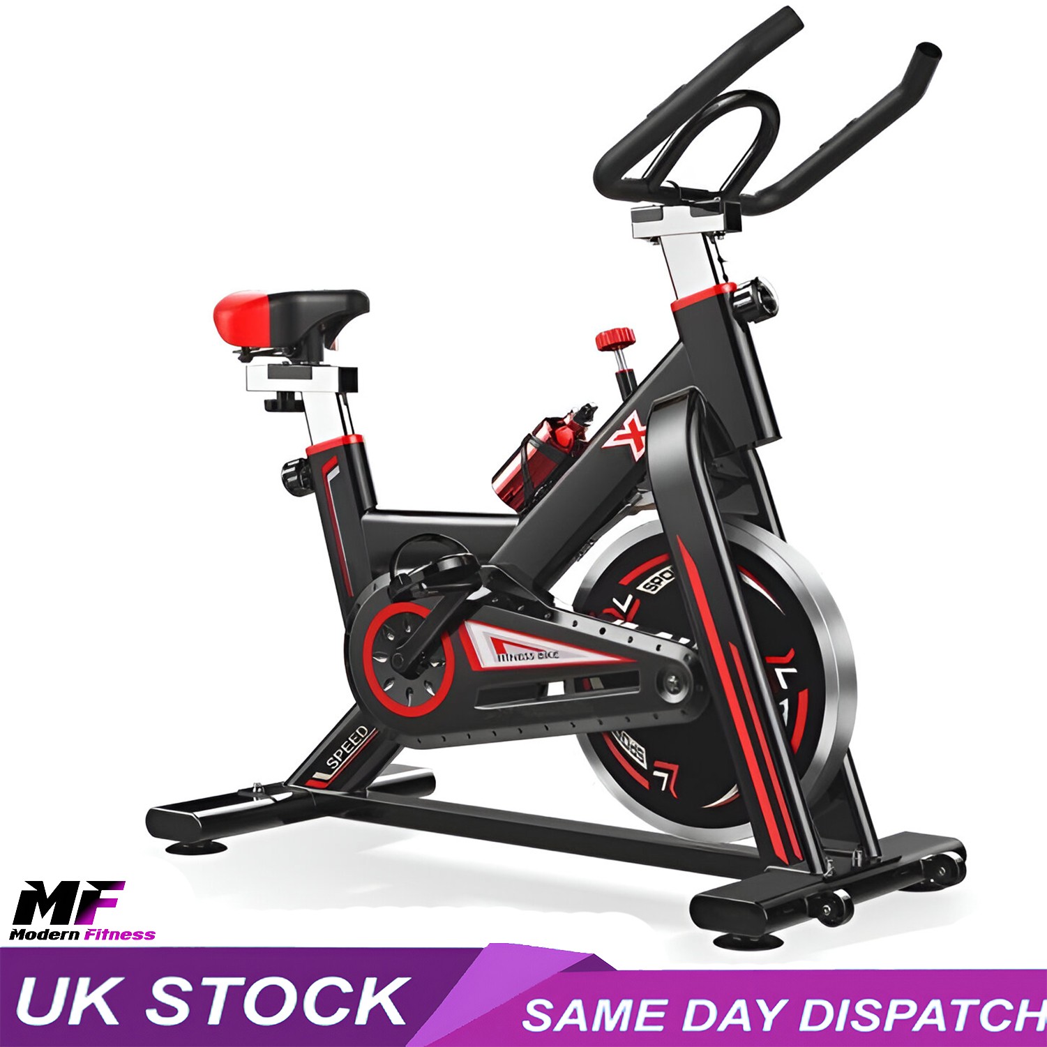 Spin Bike Stationary Spin Exercise Bike For Home or Gym Modern Fitness UK