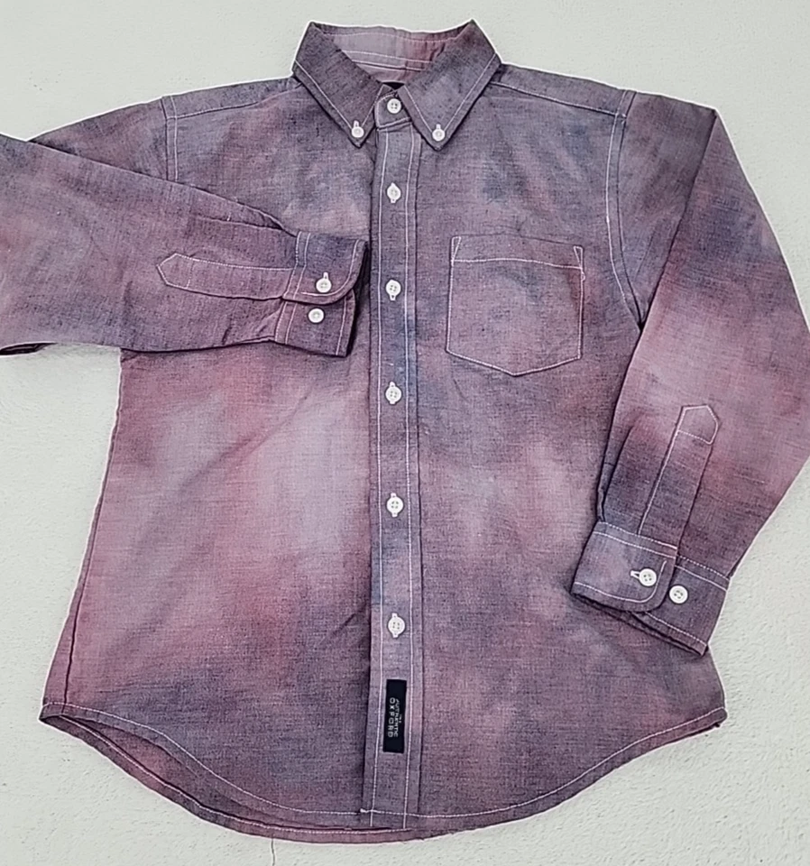 Corbata de hielo Faded Glory para niño pequeña 6/7 botones Procion teñida reciclada personalizada Foto 2 de 4