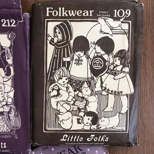 Vtg Folkwear Sewing Patterns Little Folks Moroccan Burnoose Frontier Shirts - Picture 2 of 9