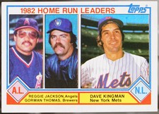 1983 Topps #702 1982 Home Run Leaders (Reggie Jackson / Gorman Thomas / Dave NM