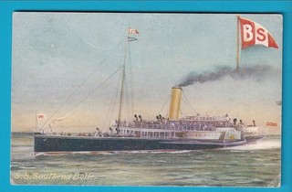 1909 Original Postcard Ferry Paddlesteamer SOUTHEND BELLE