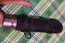    Totes Never Wet Mini Black 38" Manual Open Umbrella Men  s  Women  s