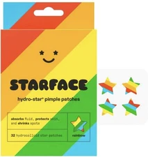 Hydrocolloid Pimple Patches – Heal Fast with Starface Rainbow Stars!