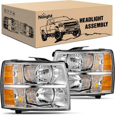 Headlight Assembly Fit 2007-2013 Silverado 1500 2014 2500HD 3500HD