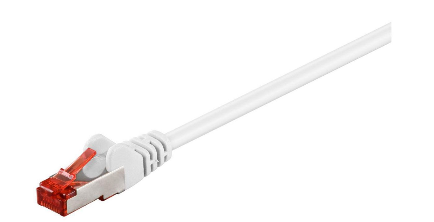 MicroConnect S/FTP CAT6 0.5m White LSZH PiMF Network Cable SSTP6005W
