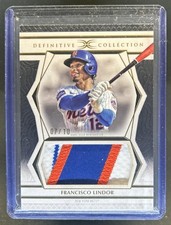 2025 Topps Definitive Francisco Lindor Jumbo Relic Patch Black #/10