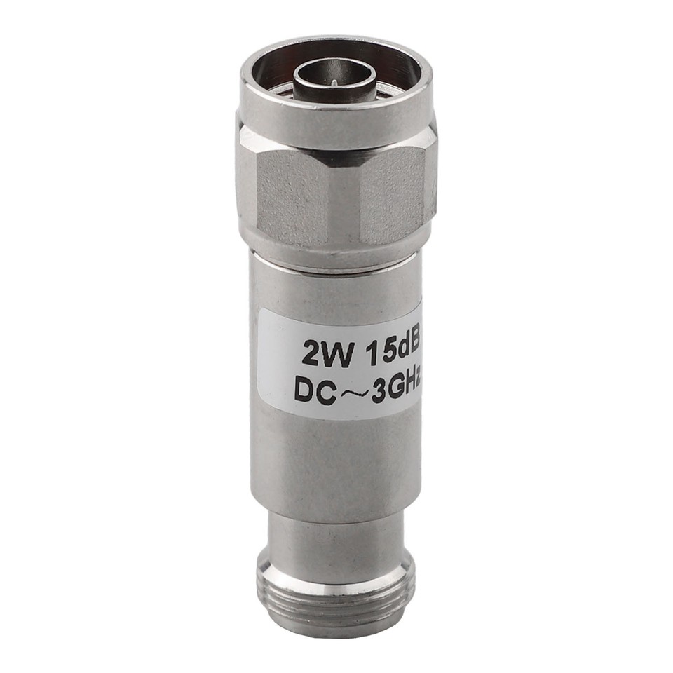 Atténuateur Coaxial RF 2W Type N Mâle/femelle - 1dB à 40dB, DC-3GHz, 50 Ohm (acier Inox)