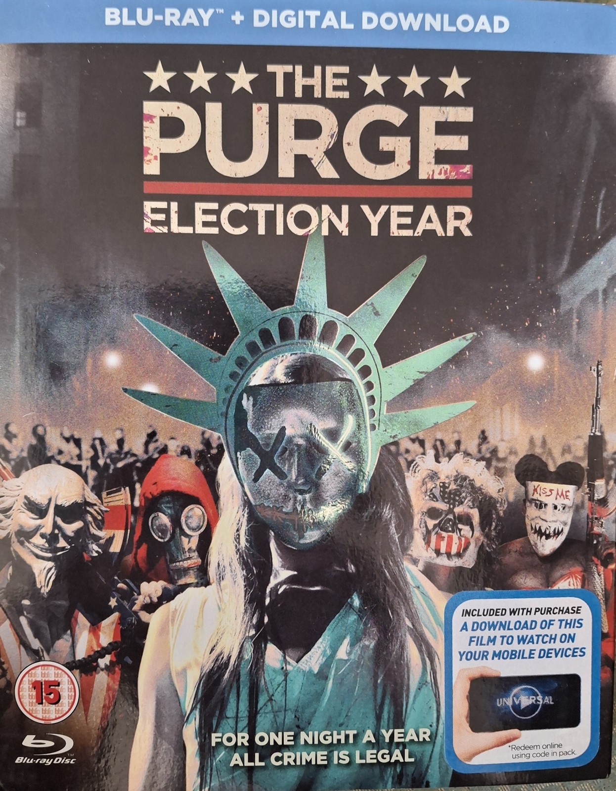 The Purge - Election Year Blu-ray 2016 Certificate 15 Brand New Sealed
