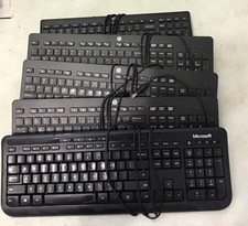 Bulk Lot of 5 Tested Wired USB Keyboards HP Acer Microsoft Office Business