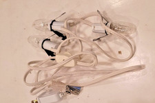 Dept 56 Style Village House Accessory 3 Socket Light Cord W/Switch with Bulbs