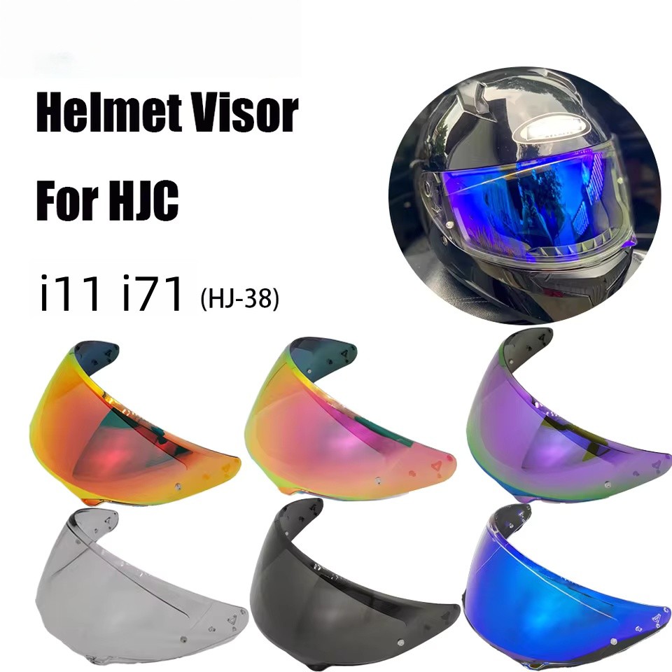虹 Motorcycle Helmet Visor For HJC i11 HJ38 Anti-UV Anti-Scratch