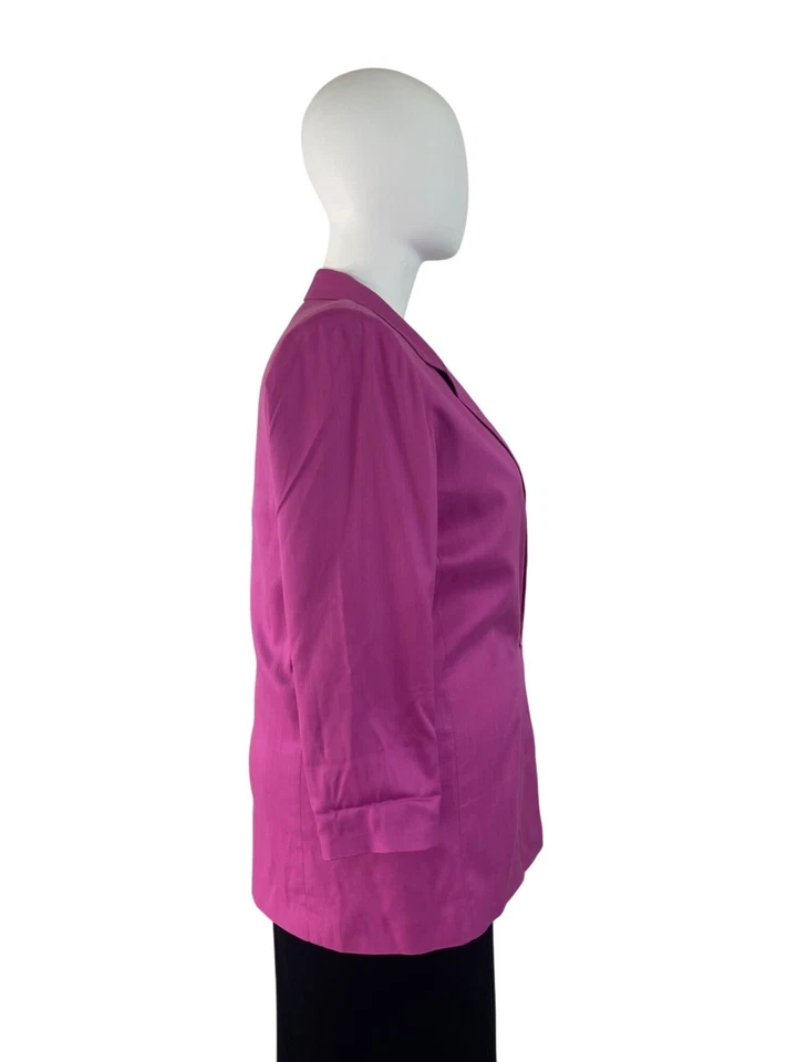 Женский однотонный блейзер Twiggy Pink на пуговицах с длинным рукавом офисный шик размер XL - Изображение 3 из 4