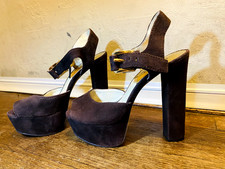 Michael Kors suede platform sandal, NEW, dark brown 5.5