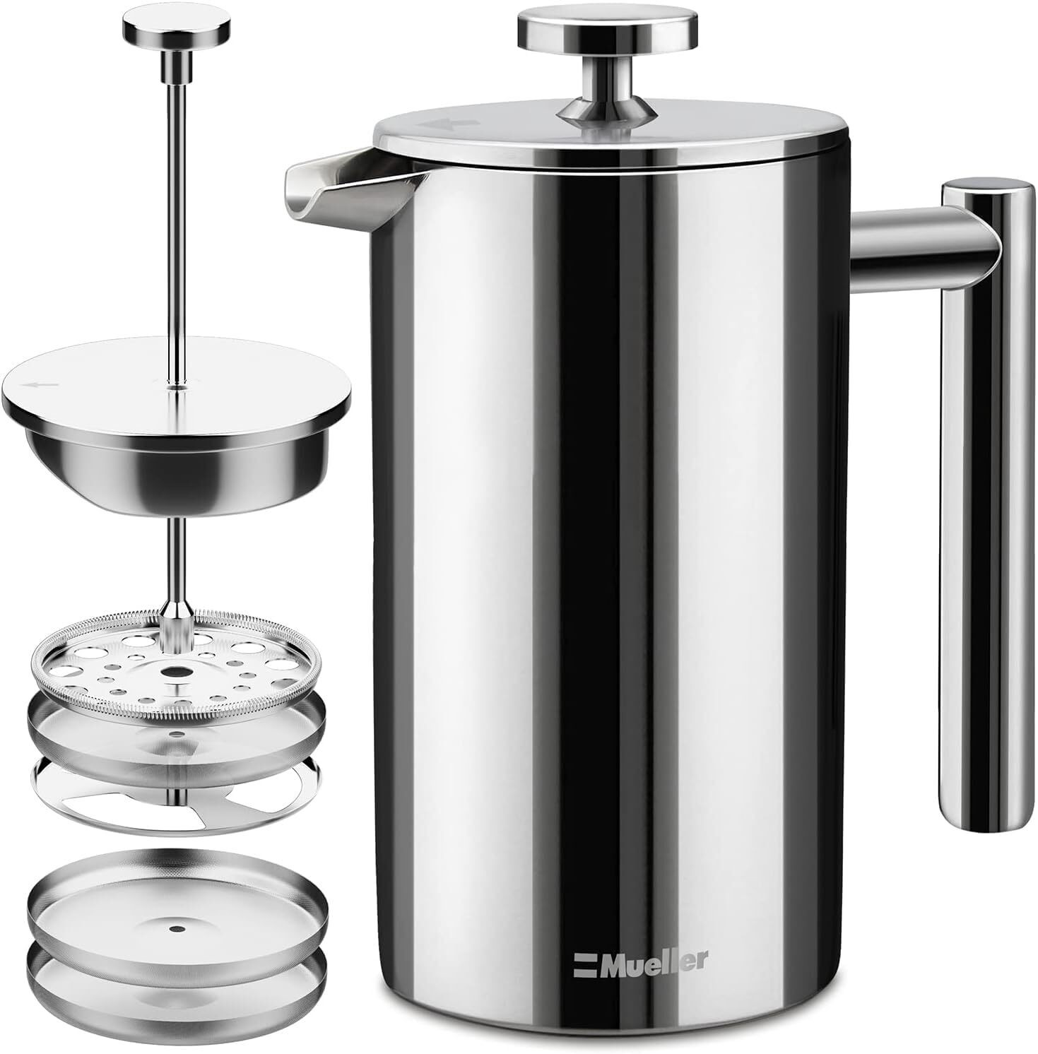 Coffee Maker 20oz, Stainless Steel French Press