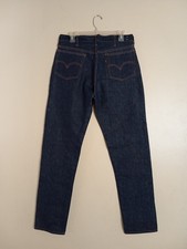 Vintage 60s Levis 606 Super Slim Jeans Size 32 Black Tab Big E Red Line Selvedge