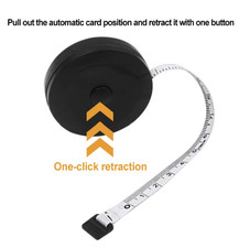 150cm/60inch Body Measuring Tape Round Flexible Rule Sewing Gadget Retractable