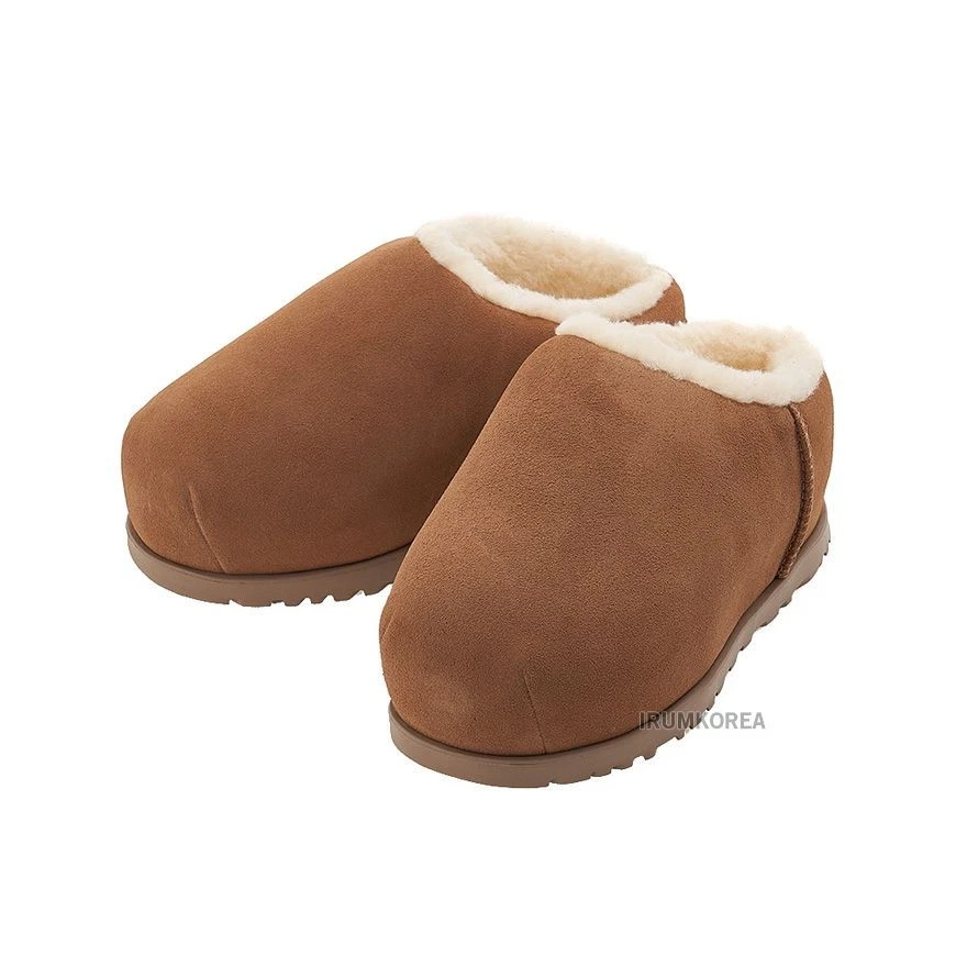 Ugg Ciabatte a pompa in pelle di castagno FW24 116323144