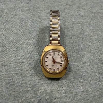 Vintage Zodiac Olympos Women s Automatic Watch Gold Tone Case - Runs Great