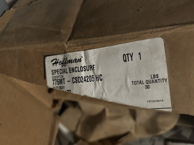 BRAND NEW GENUINE HOFFMAN SPECIAL ENCLOSURE 776MT - CSD24205 HC *FREE SHIPPING*