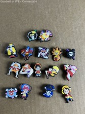 One Piece Anime Shoe Charms 16 Pack Luffy Gear 5 Zoro Nami PVC Clog Accessories