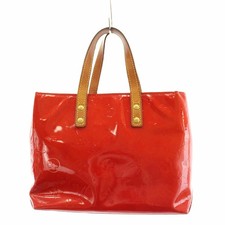 Used Louis Vuitton Vernis Lead Pm Handbag Enamel Red M91088 /An36 Ladies...