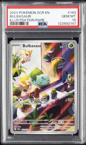 2024 POKEMON SCR EN-STELLAR CROWN ILLUSTRATION RARE #143 BULBASAUR PSA 10