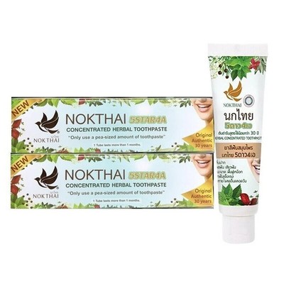 2 x NOKTHAI 5 Star 4A Kräuter Konzentrierte Zahnpasta Formel Thai 100g