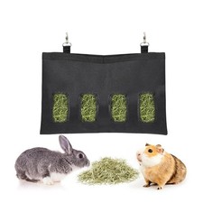 Rabbit Hay Feeder Bag Hanging Pouch Holder for Guinea Pig Small Animals