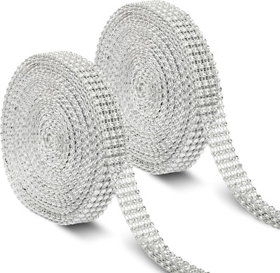 2Er Pack Strassband - Kristall Strasssteine Band Zum Aufnähen - 20 Mm X 8,22M Pr