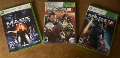 Mass Effect 1 2 3 XBOX 360 Games LOT Bundle Collection Bioware
