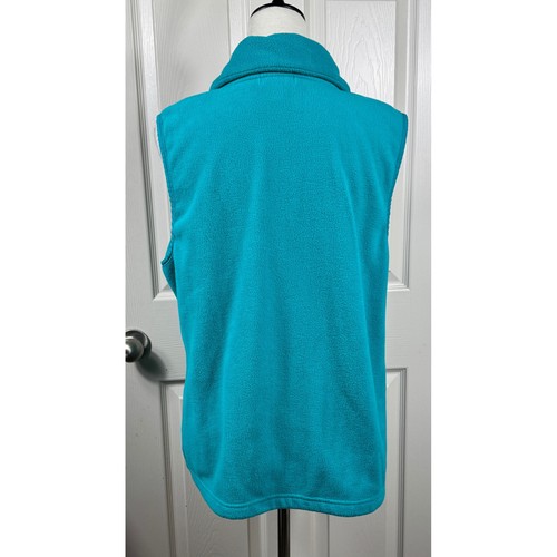 Chaps Sport Women's XL Fleece Vest Full Zip Pockets Sleeveless Outdoor Gorpcore - Picture 3 of 9