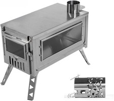 Wood Burning Stove, Portable Tent Stove for Heating,Mini Outdoor Stove,Foldin...