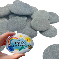 24 PCS Rocks for Painting, 3"-4" Flat DIY Painting Rocks, Large Smooth Rocks ...