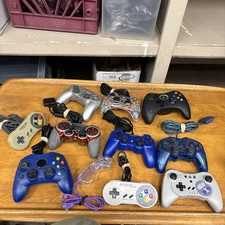 Lot of 10 Untested 3RD Party Playstation 1/2 Xbox Nintendo RANDOM Controller  #2