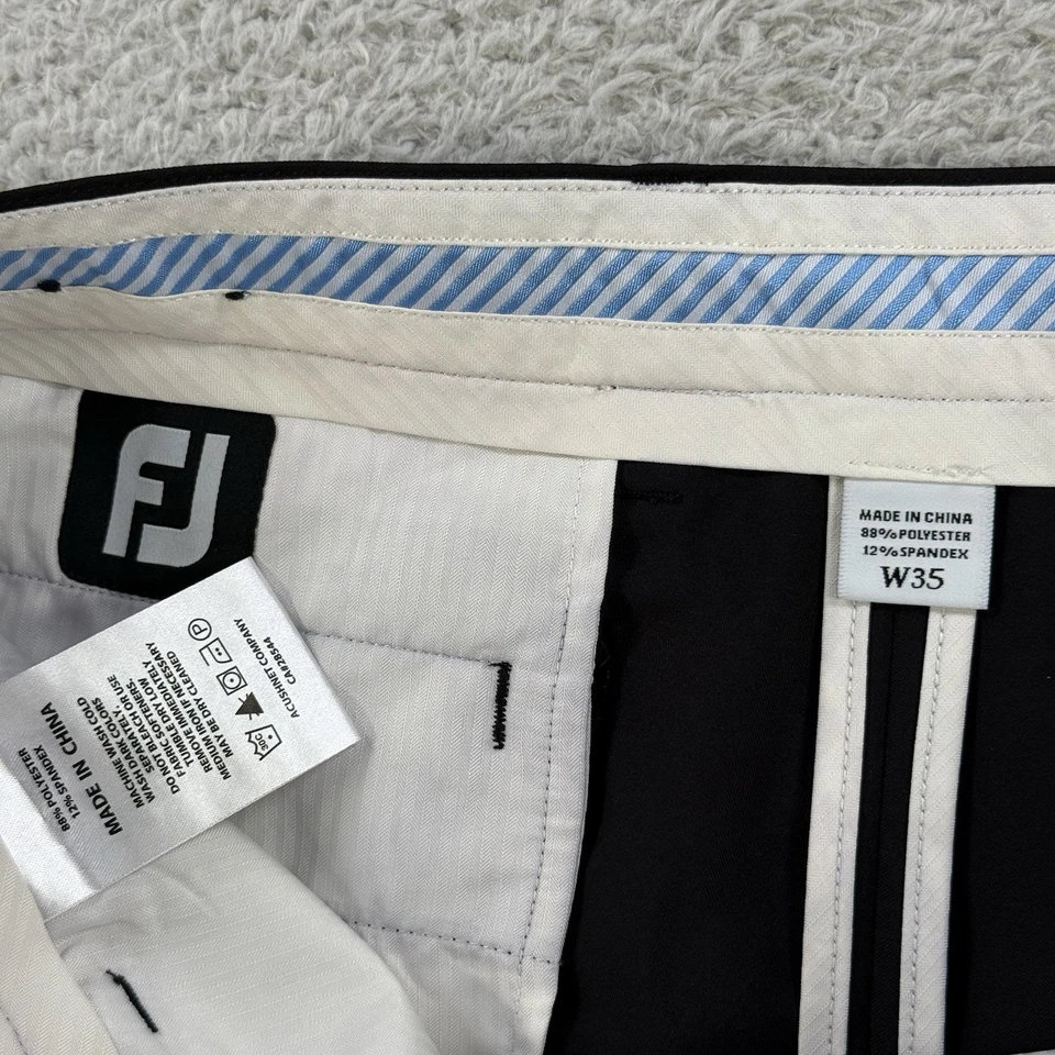 Pantalones Cortos FootJoy Para Hombre 35 Negro Chino Rendimiento Elastizados Golf Ligeros Activos Foto 2 de 4