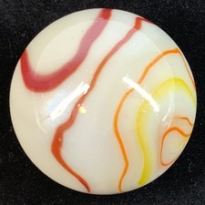 Toe Breaker 50mm 2" Gelato White Swirl Marbles Glass 2 inches,