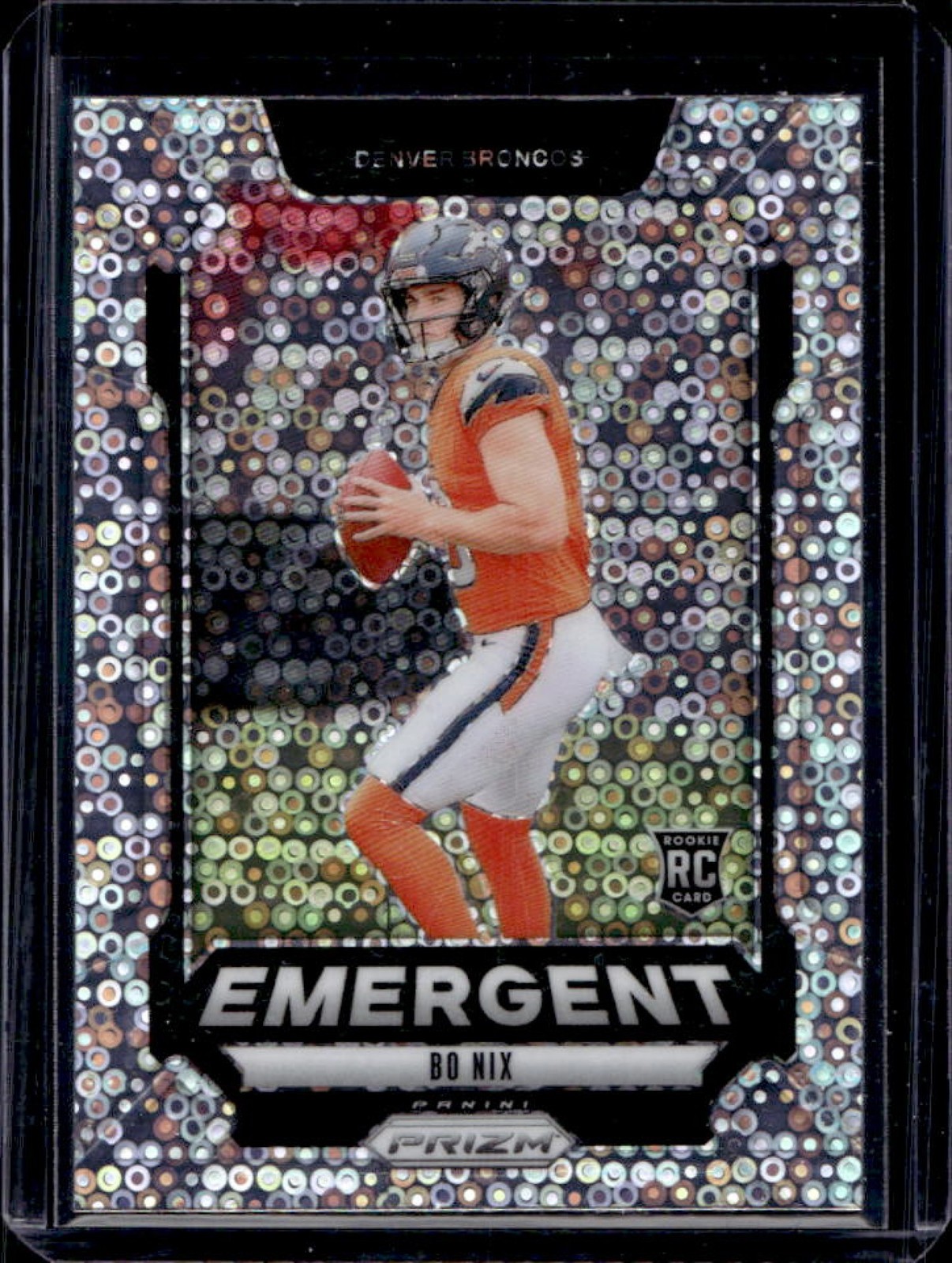 2024 Prizm Bo Nix Emergent RC No Huddle Rookie #3 Broncos