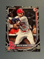 2025 Bowman Baseball Masyn Winn #100 BLACK Pattern 09/10 SSP STL CARDINALS