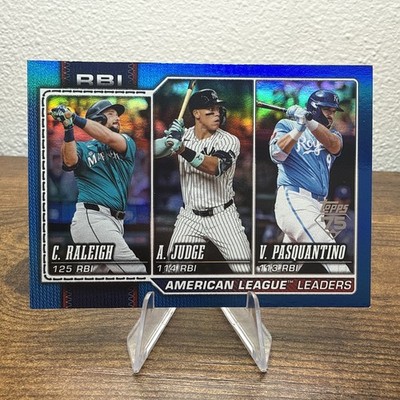 2026 Topps Series 1 - League Leaders A. Judge,C. Raleigh, V.P. Blue Holo /199