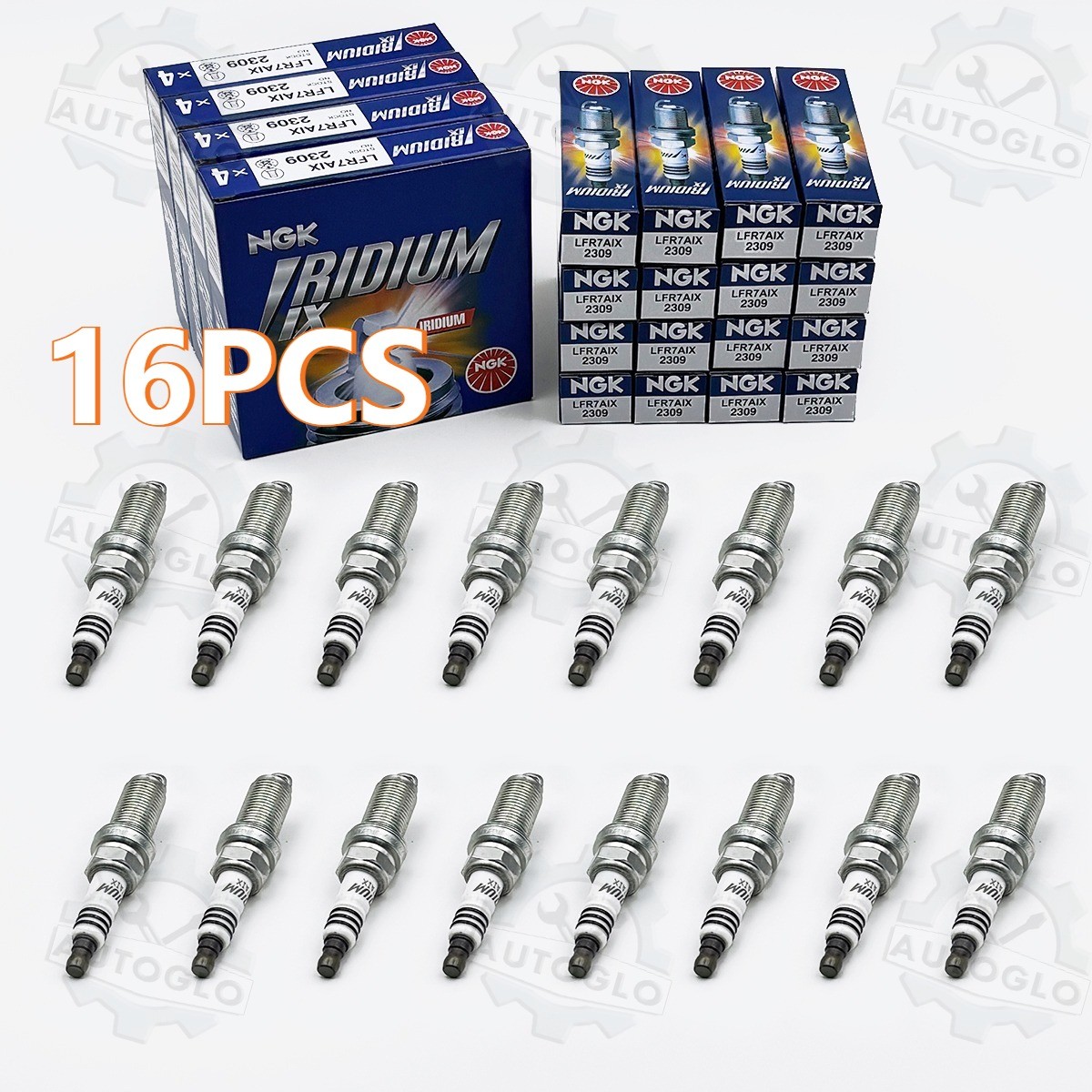 Iridium IX Spark Plugs set of 16 Upgrade Hellcat For NGK LFR7AIX 2309 NGK