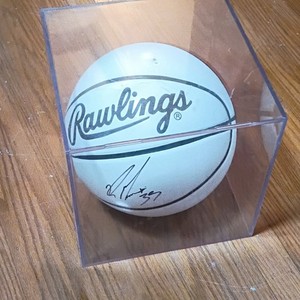 Rawlings Original Autographed Basketball in Display Case