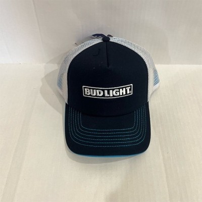 Bud Light Blue Trucker Hat Mesh Snapback Cap Unisex Adjustable