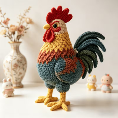 Anfänger Häkelset Hahn Komplettset tolles Geschenk