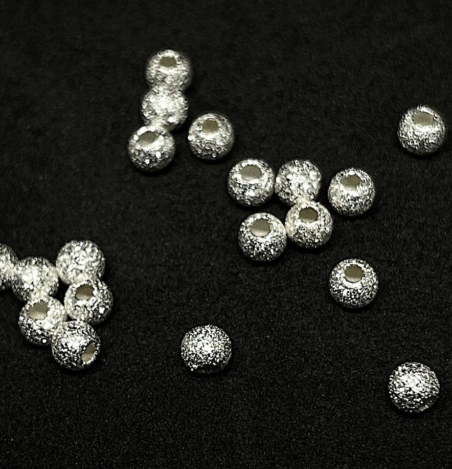 925 Silver Round Bead Stardust 3mm - Image 4 of 4